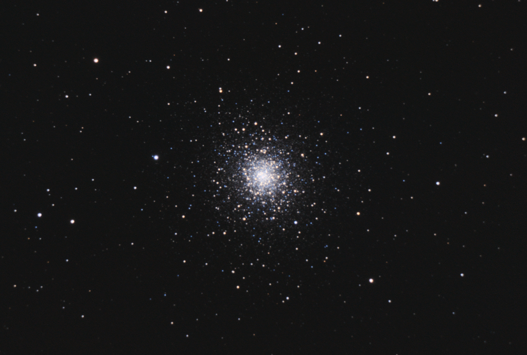 A picture of Messier 92, globular star cluster that looks like a dandelion